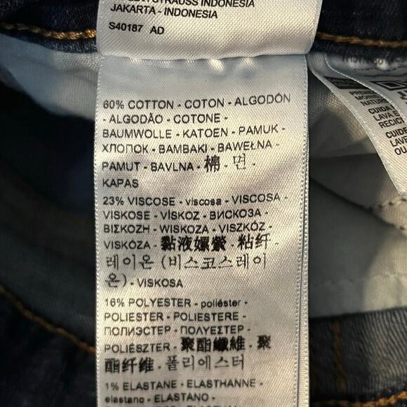 Levi’s Classic Bootcut Jeans Women’s Size 4 Dark Wash Mid Rise Stretch Denim - Picture 6 of 7